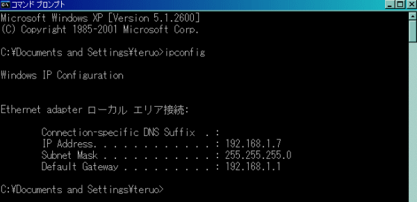 ipconfig